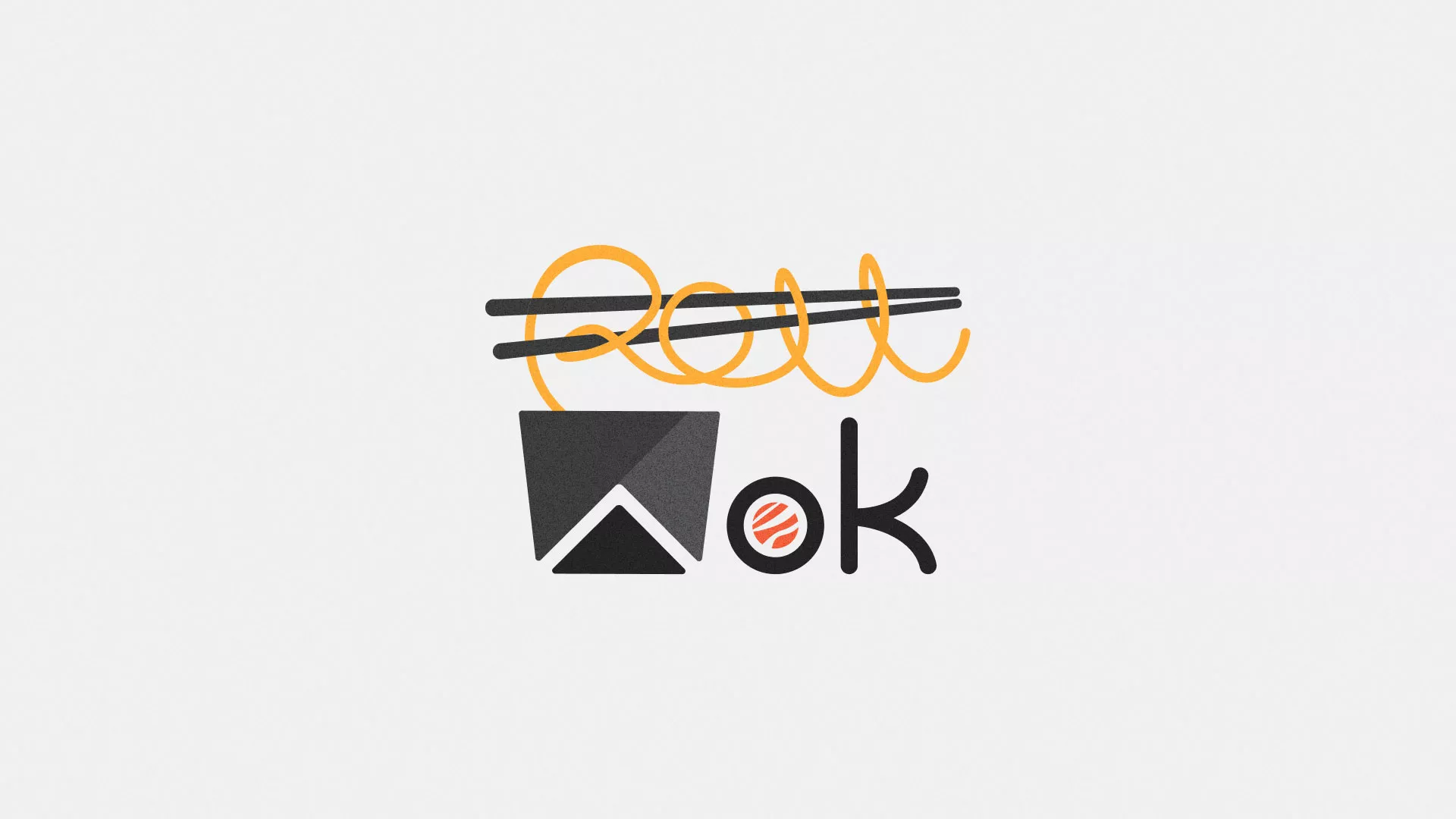 Разработка логотипа суши-бара «Roll Wok Club» в Дедовске